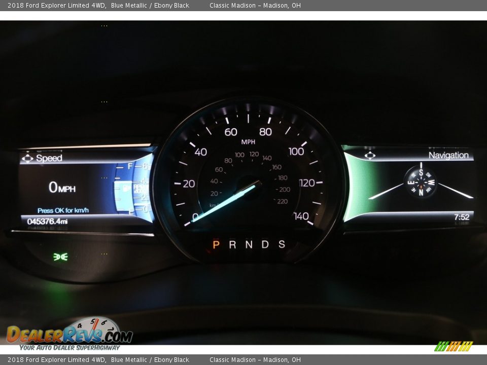 2018 Ford Explorer Limited 4WD Blue Metallic / Ebony Black Photo #9