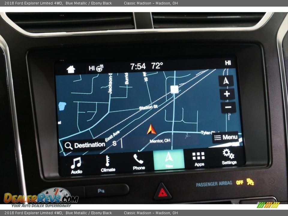 2018 Ford Explorer Limited 4WD Blue Metallic / Ebony Black Photo #13