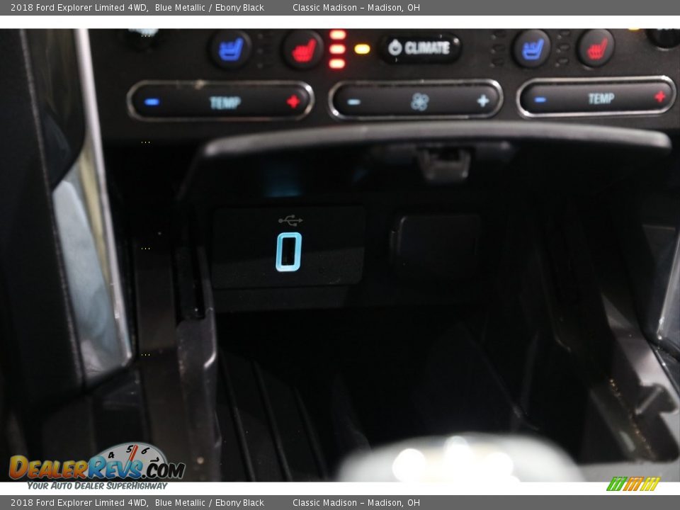 2018 Ford Explorer Limited 4WD Blue Metallic / Ebony Black Photo #18