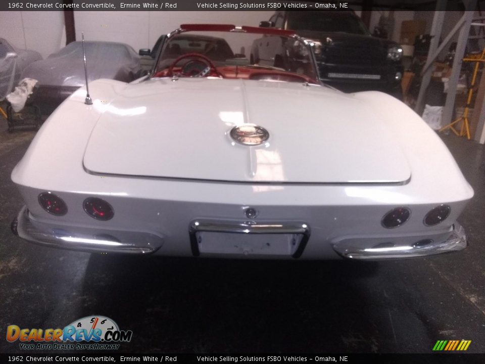 1962 Chevrolet Corvette Convertible Ermine White / Red Photo #8