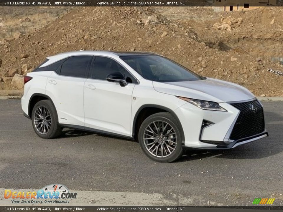 2018 Lexus RX 450h AWD Ultra White / Black Photo #7