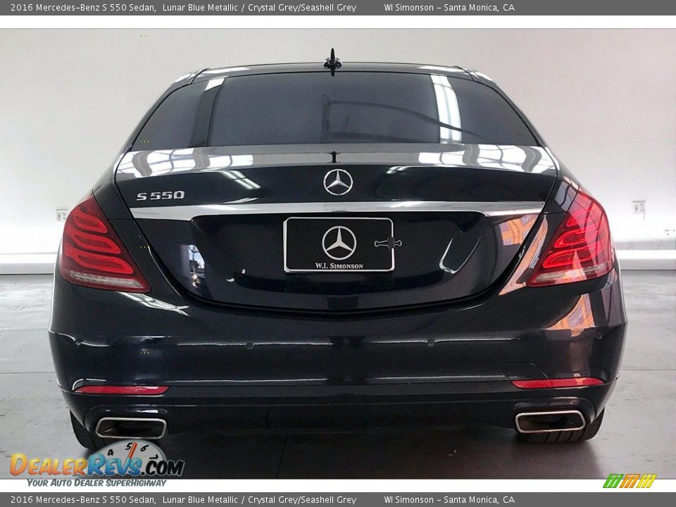 2016 Mercedes-Benz S 550 Sedan Lunar Blue Metallic / Crystal Grey/Seashell Grey Photo #3