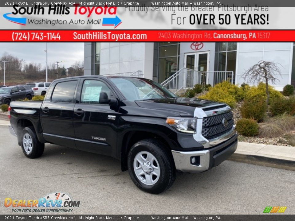 2021 Toyota Tundra SR5 CrewMax 4x4 Midnight Black Metallic / Graphite Photo #1