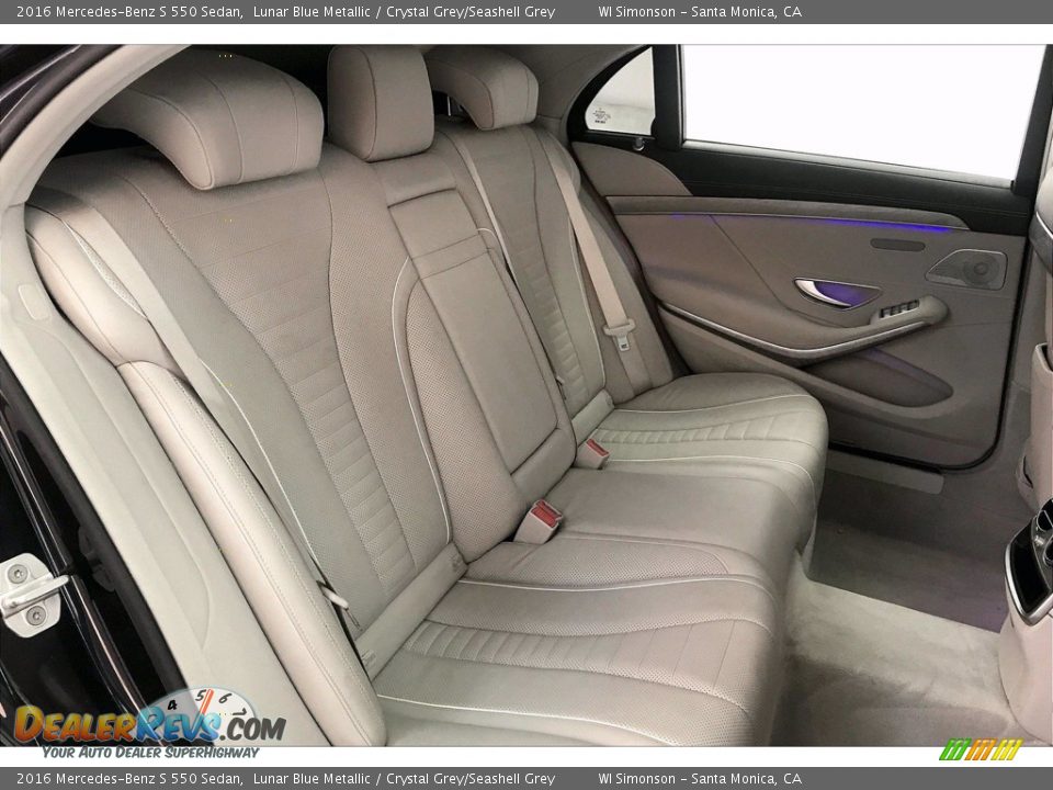 2016 Mercedes-Benz S 550 Sedan Lunar Blue Metallic / Crystal Grey/Seashell Grey Photo #19