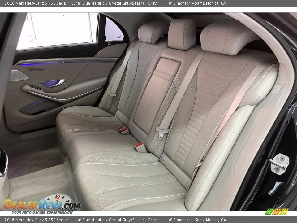 2016 Mercedes-Benz S 550 Sedan Lunar Blue Metallic / Crystal Grey/Seashell Grey Photo #20