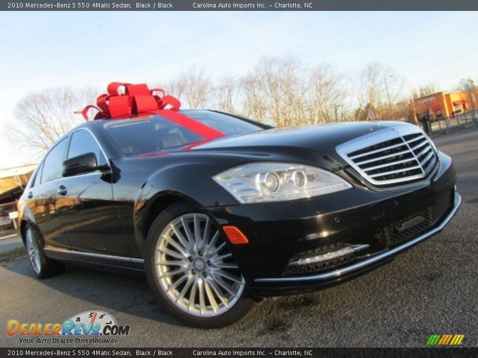 2010 Mercedes-Benz S 550 4Matic Sedan Black / Black Photo #1