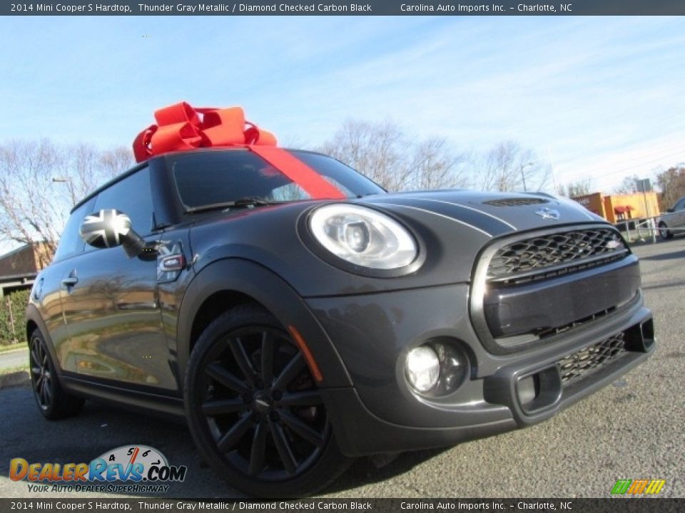 2014 Mini Cooper S Hardtop Thunder Gray Metallic / Diamond Checked Carbon Black Photo #1