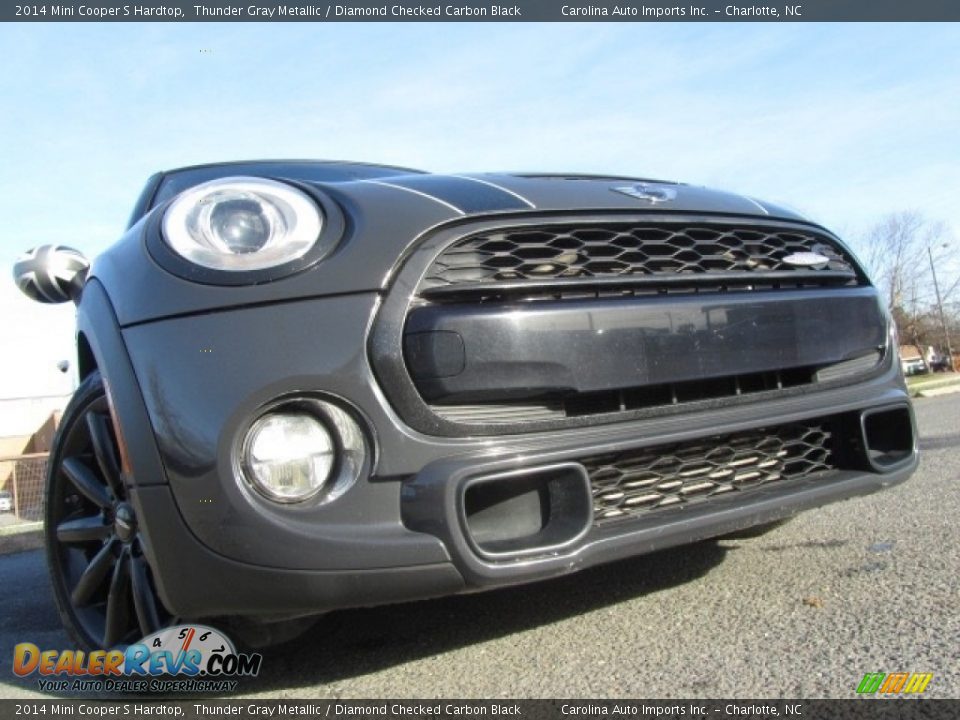 2014 Mini Cooper S Hardtop Thunder Gray Metallic / Diamond Checked Carbon Black Photo #2