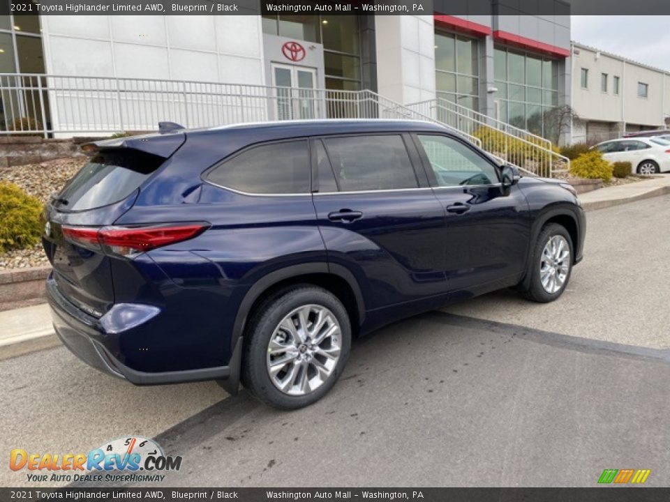 2021 Toyota Highlander Limited AWD Blueprint / Black Photo #14