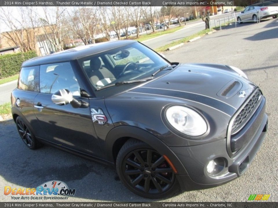 2014 Mini Cooper S Hardtop Thunder Gray Metallic / Diamond Checked Carbon Black Photo #3