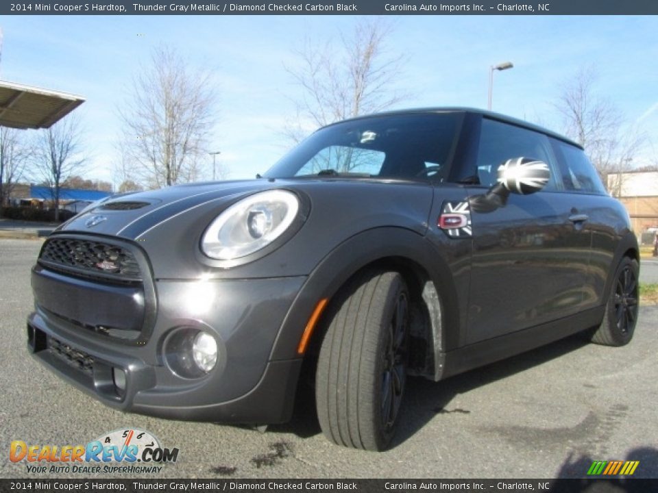 2014 Mini Cooper S Hardtop Thunder Gray Metallic / Diamond Checked Carbon Black Photo #6