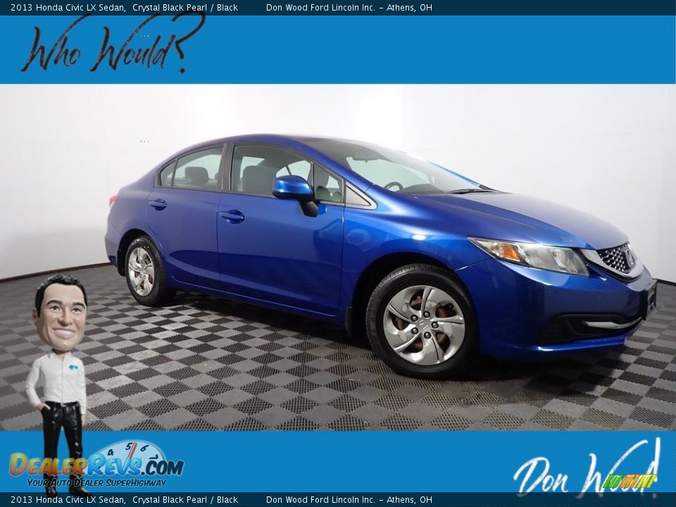 2013 Honda Civic LX Sedan Crystal Black Pearl / Black Photo #1