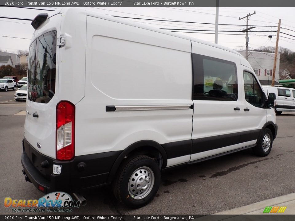 2020 Ford Transit Van 150 MR Long AWD Oxford White / Ebony Photo #7