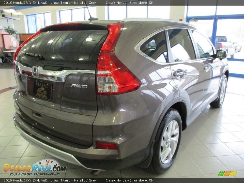 2016 Honda CR-V EX-L AWD Urban Titanium Metallic / Gray Photo #7