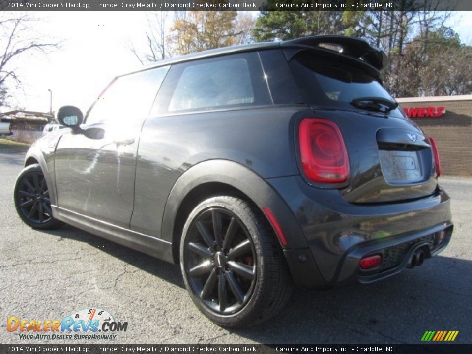 2014 Mini Cooper S Hardtop Thunder Gray Metallic / Diamond Checked Carbon Black Photo #8