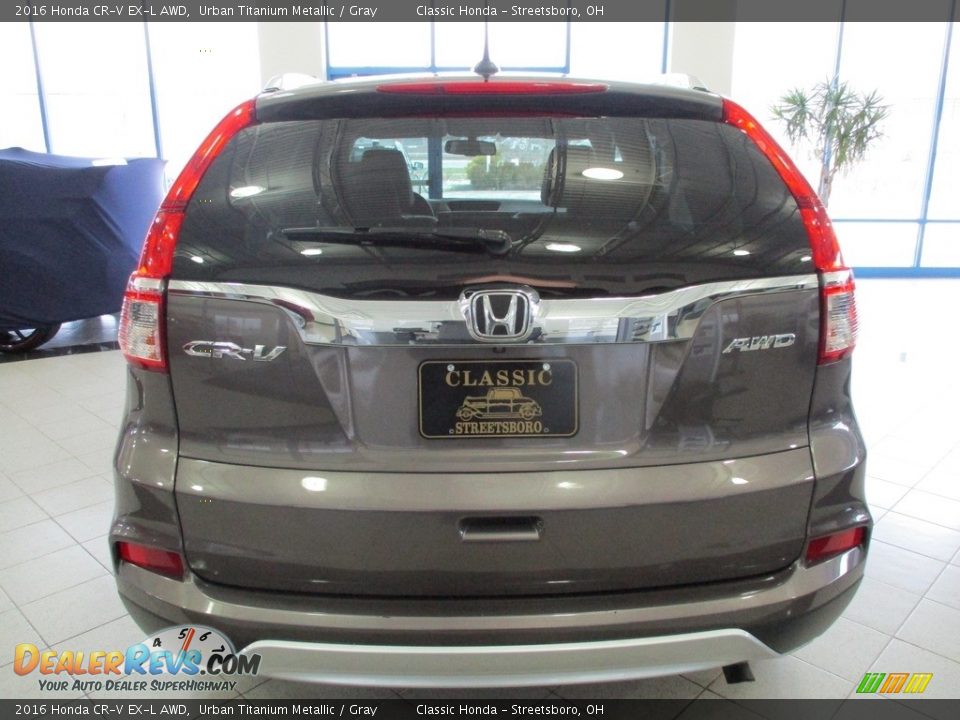 2016 Honda CR-V EX-L AWD Urban Titanium Metallic / Gray Photo #8