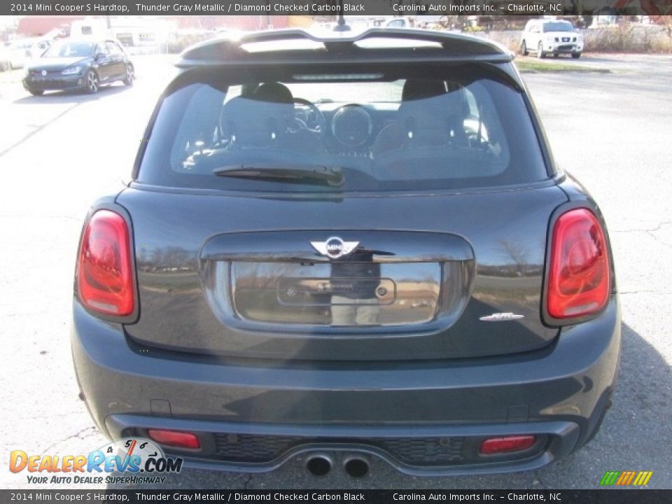 2014 Mini Cooper S Hardtop Thunder Gray Metallic / Diamond Checked Carbon Black Photo #9
