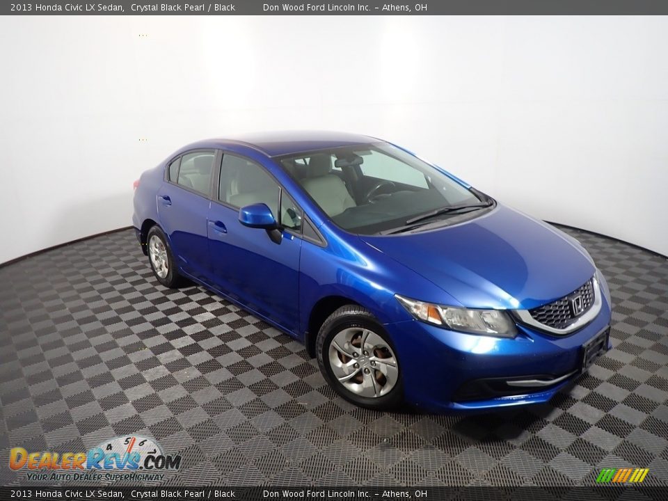 2013 Honda Civic LX Sedan Crystal Black Pearl / Black Photo #3