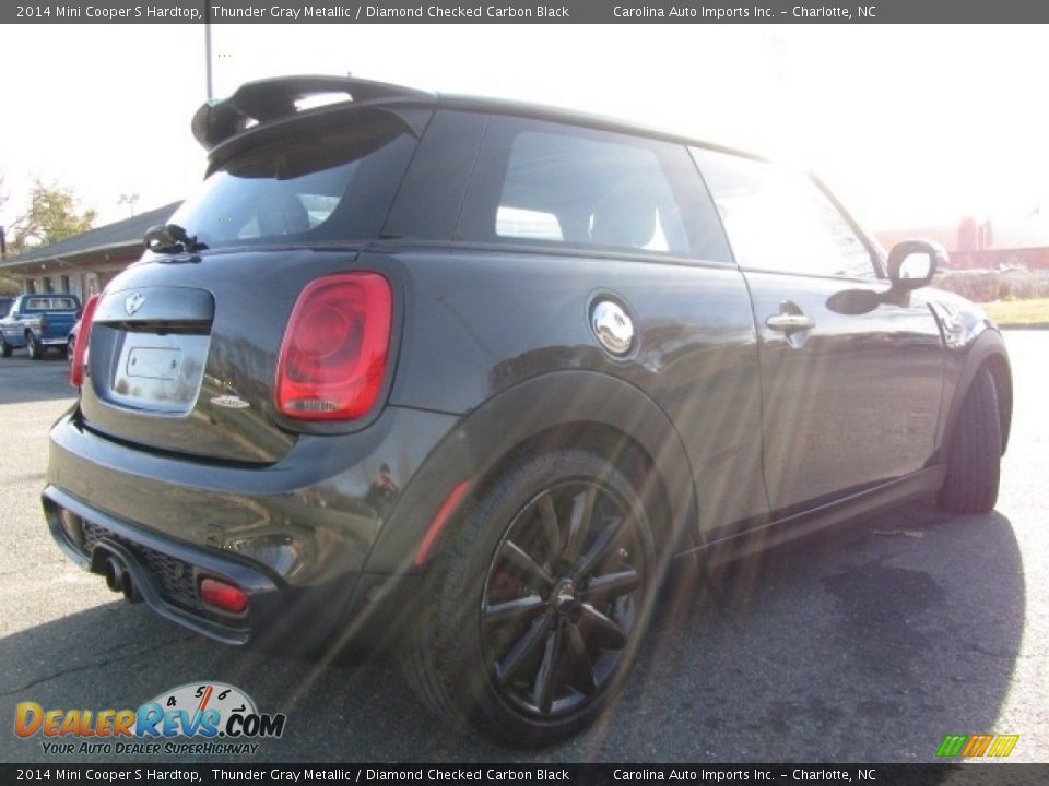 2014 Mini Cooper S Hardtop Thunder Gray Metallic / Diamond Checked Carbon Black Photo #10
