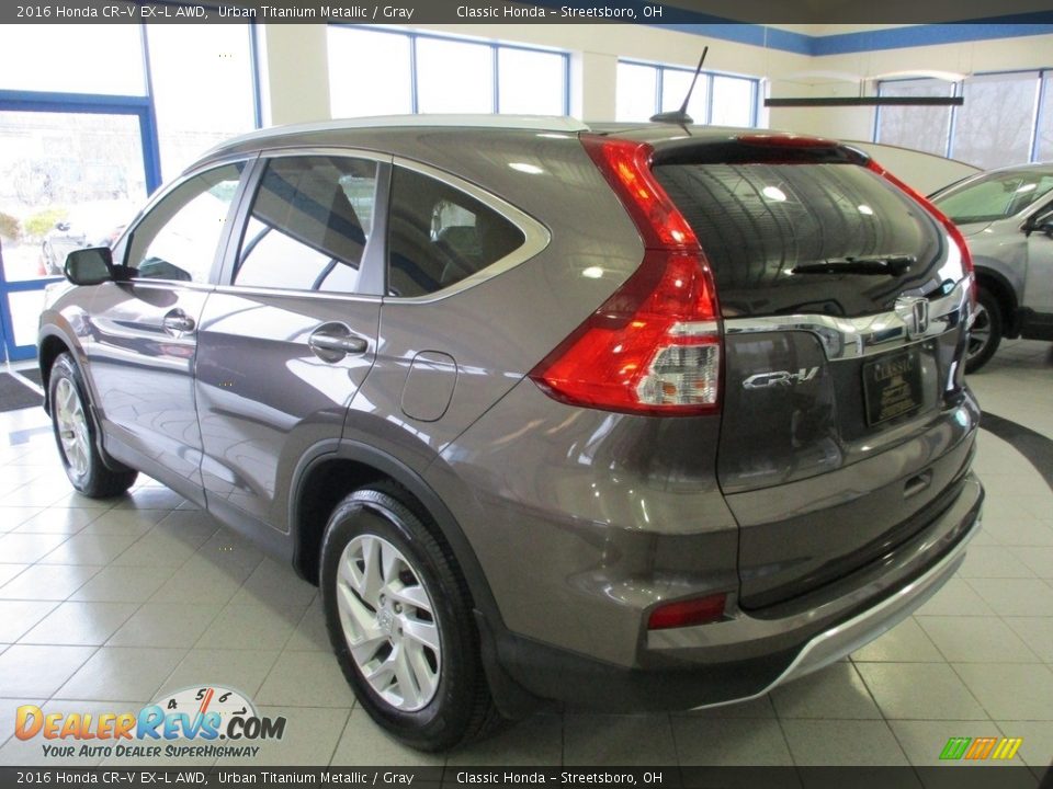 2016 Honda CR-V EX-L AWD Urban Titanium Metallic / Gray Photo #9