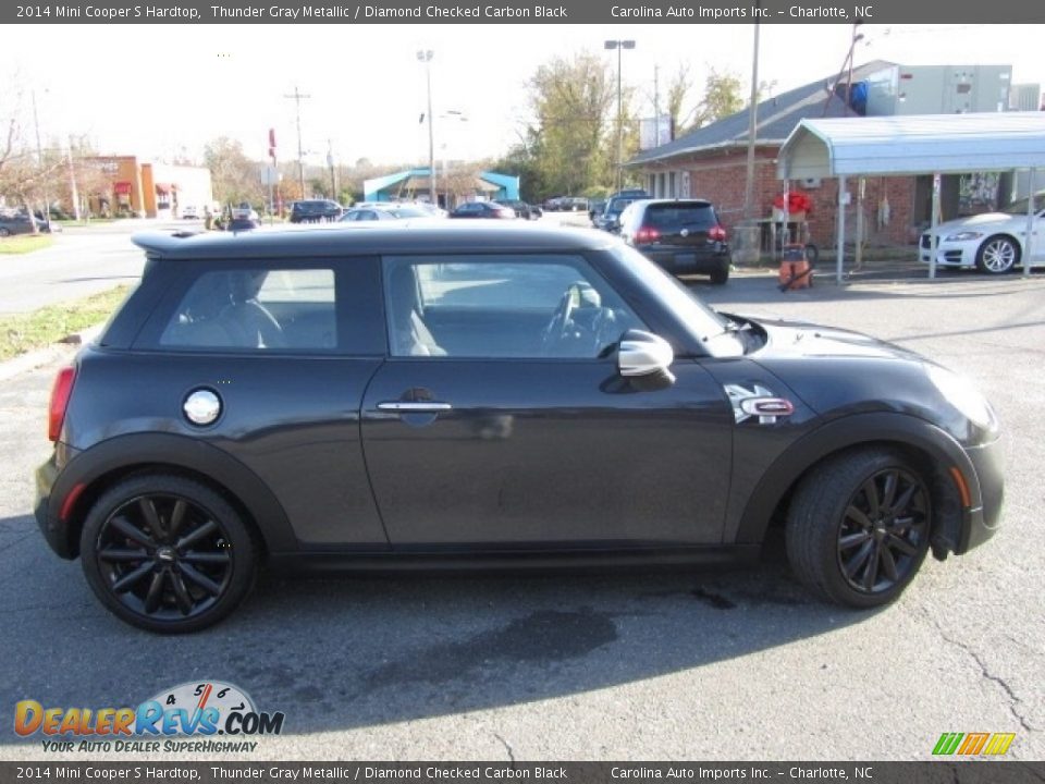 2014 Mini Cooper S Hardtop Thunder Gray Metallic / Diamond Checked Carbon Black Photo #11