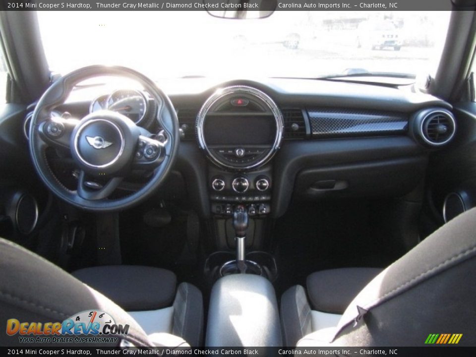 2014 Mini Cooper S Hardtop Thunder Gray Metallic / Diamond Checked Carbon Black Photo #13