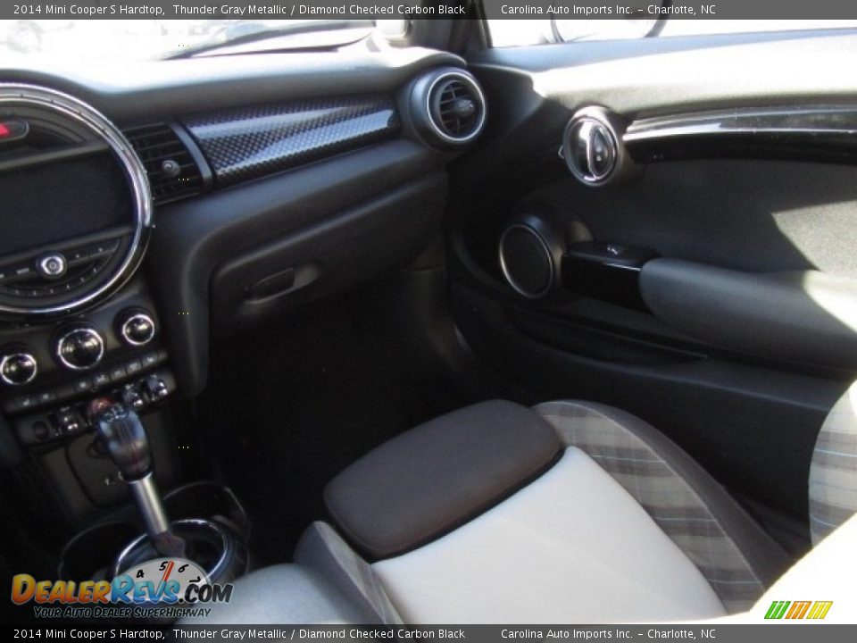 2014 Mini Cooper S Hardtop Thunder Gray Metallic / Diamond Checked Carbon Black Photo #14