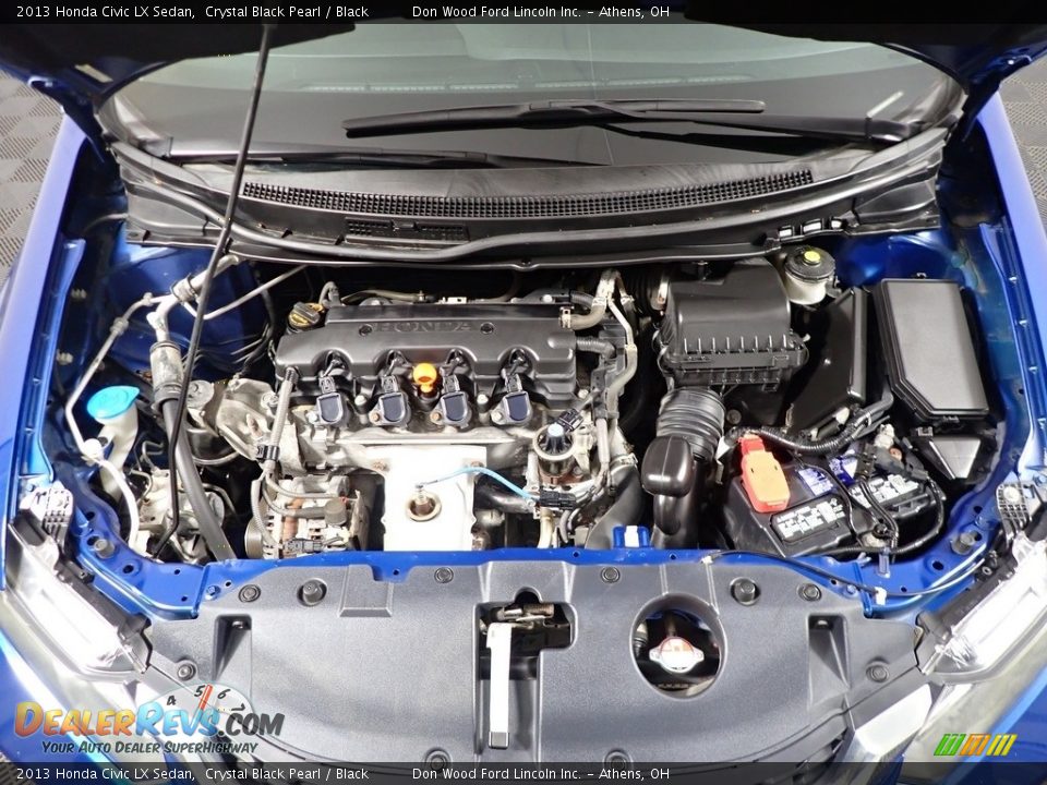 2013 Honda Civic LX Sedan Crystal Black Pearl / Black Photo #7