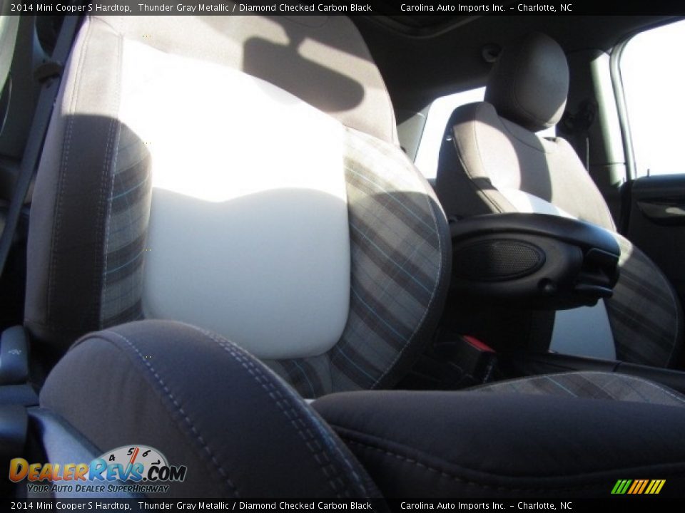 2014 Mini Cooper S Hardtop Thunder Gray Metallic / Diamond Checked Carbon Black Photo #23
