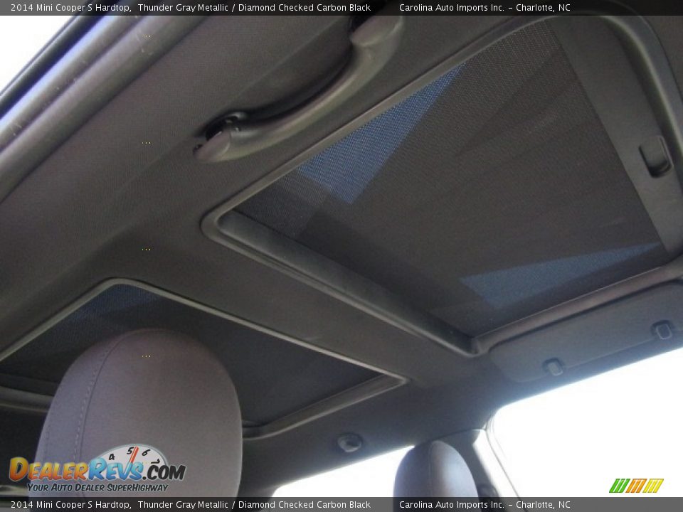 2014 Mini Cooper S Hardtop Thunder Gray Metallic / Diamond Checked Carbon Black Photo #24