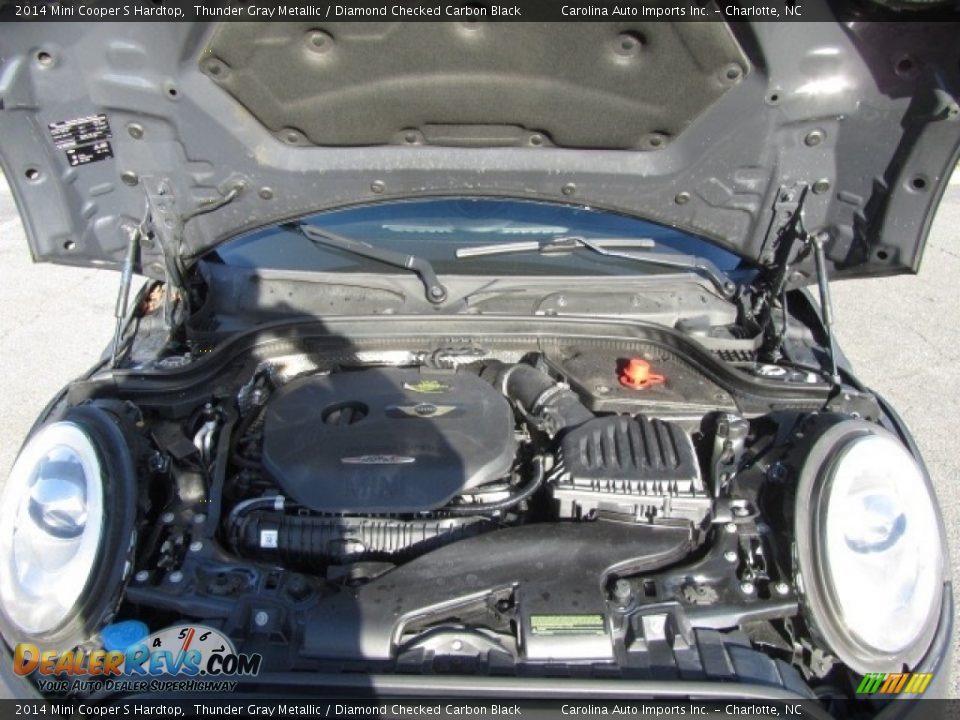 2014 Mini Cooper S Hardtop Thunder Gray Metallic / Diamond Checked Carbon Black Photo #25