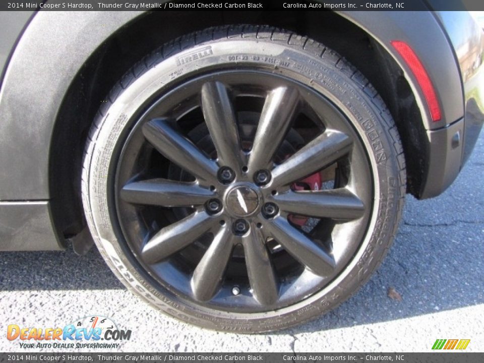 2014 Mini Cooper S Hardtop Thunder Gray Metallic / Diamond Checked Carbon Black Photo #26