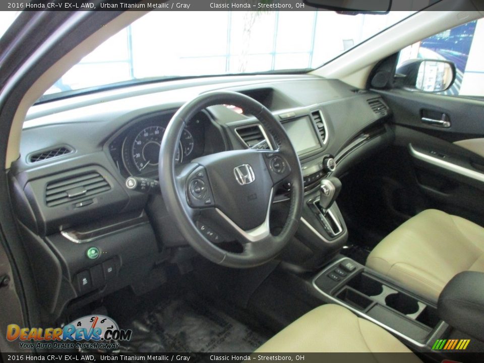 2016 Honda CR-V EX-L AWD Urban Titanium Metallic / Gray Photo #28