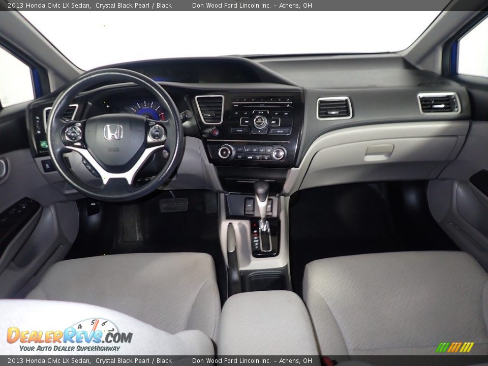 2013 Honda Civic LX Sedan Crystal Black Pearl / Black Photo #24