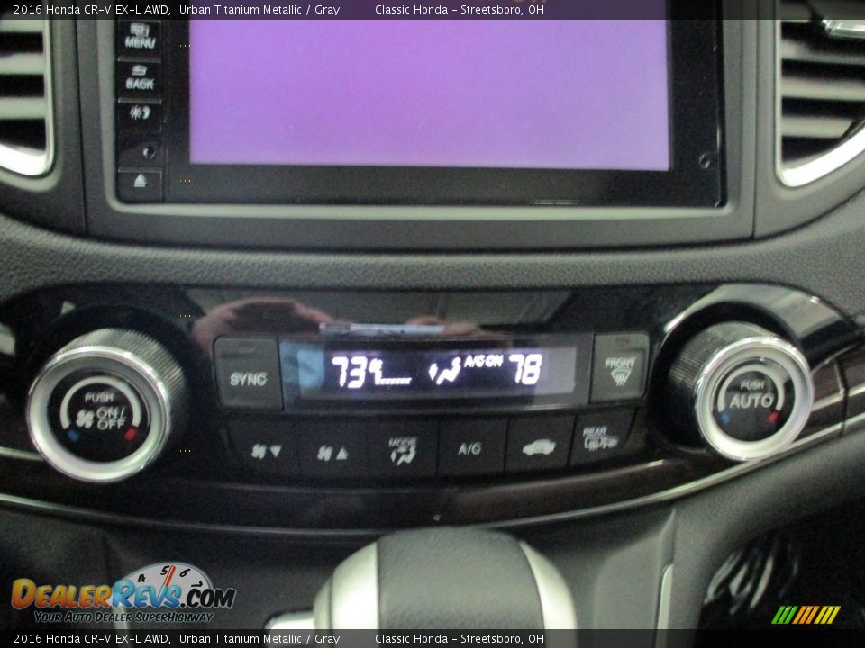 2016 Honda CR-V EX-L AWD Urban Titanium Metallic / Gray Photo #35