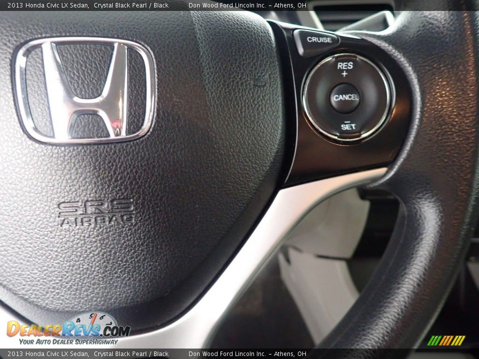 2013 Honda Civic LX Sedan Crystal Black Pearl / Black Photo #28