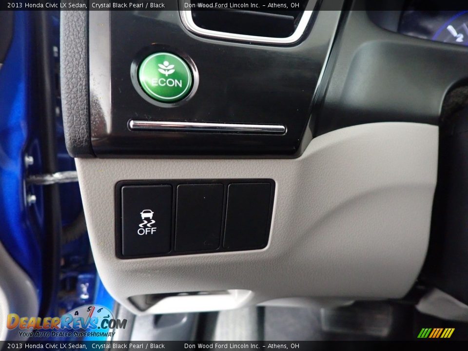 2013 Honda Civic LX Sedan Crystal Black Pearl / Black Photo #29