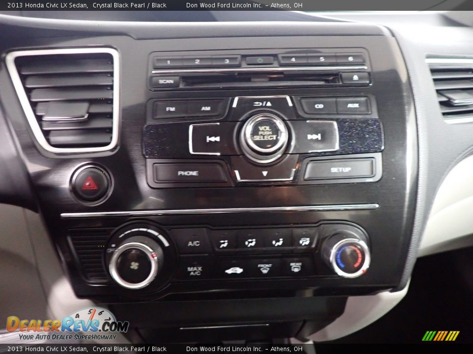 2013 Honda Civic LX Sedan Crystal Black Pearl / Black Photo #33