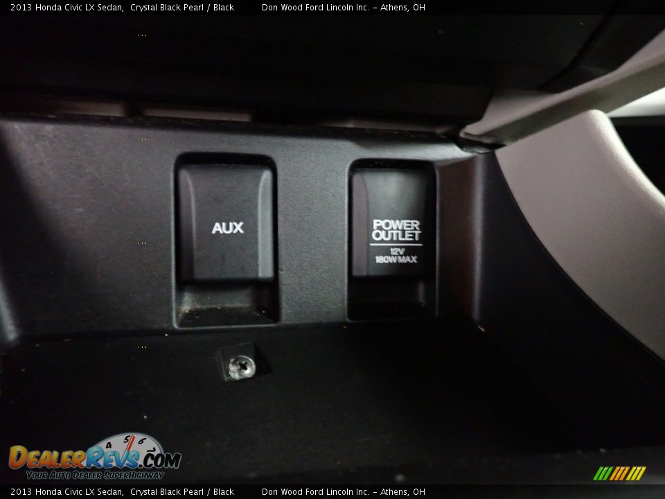 2013 Honda Civic LX Sedan Crystal Black Pearl / Black Photo #34