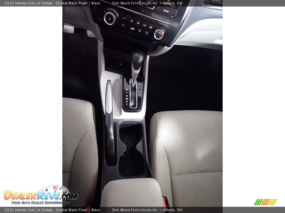 2013 Honda Civic LX Sedan Crystal Black Pearl / Black Photo #35