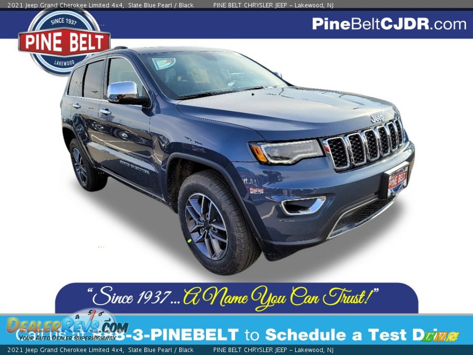 2021 Jeep Grand Cherokee Limited 4x4 Slate Blue Pearl / Black Photo #1