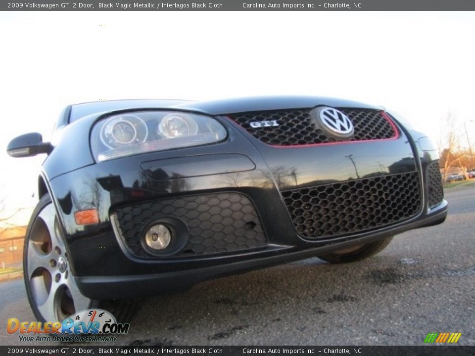 2009 Volkswagen GTI 2 Door Black Magic Metallic / Interlagos Black Cloth Photo #2
