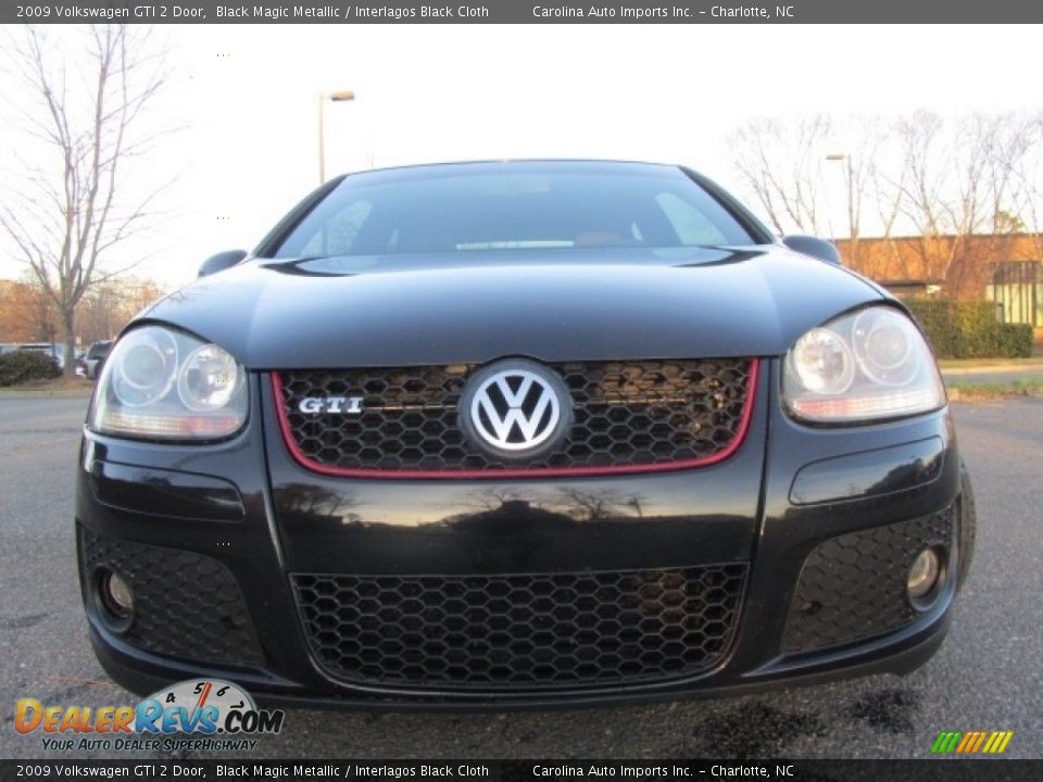 2009 Volkswagen GTI 2 Door Black Magic Metallic / Interlagos Black Cloth Photo #4
