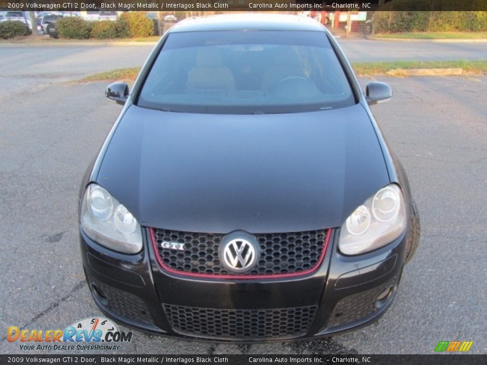 2009 Volkswagen GTI 2 Door Black Magic Metallic / Interlagos Black Cloth Photo #5