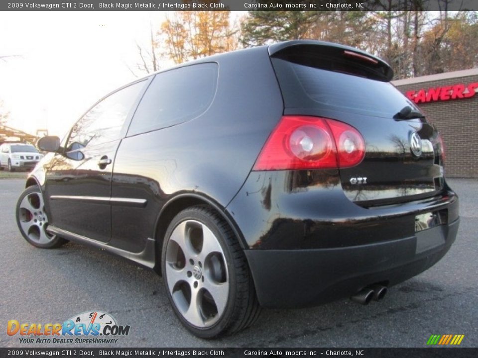 2009 Volkswagen GTI 2 Door Black Magic Metallic / Interlagos Black Cloth Photo #8