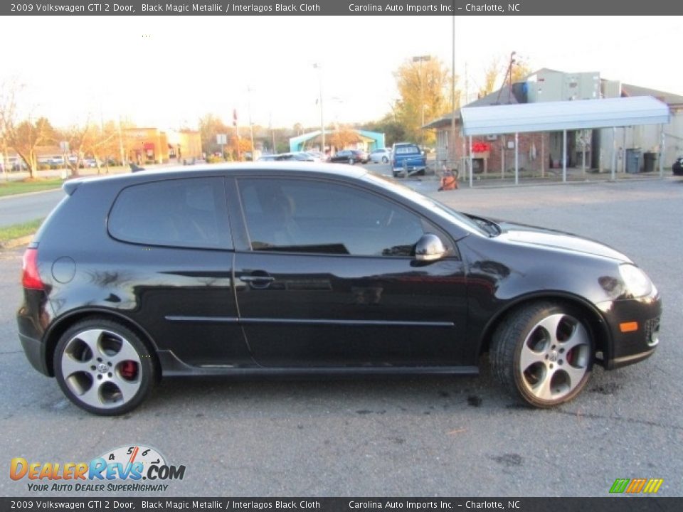 2009 Volkswagen GTI 2 Door Black Magic Metallic / Interlagos Black Cloth Photo #11