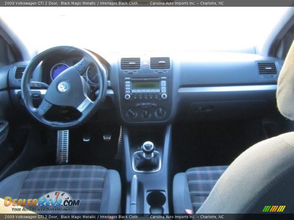 2009 Volkswagen GTI 2 Door Black Magic Metallic / Interlagos Black Cloth Photo #13