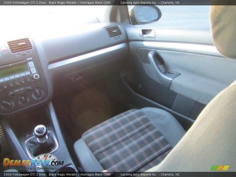 2009 Volkswagen GTI 2 Door Black Magic Metallic / Interlagos Black Cloth Photo #14