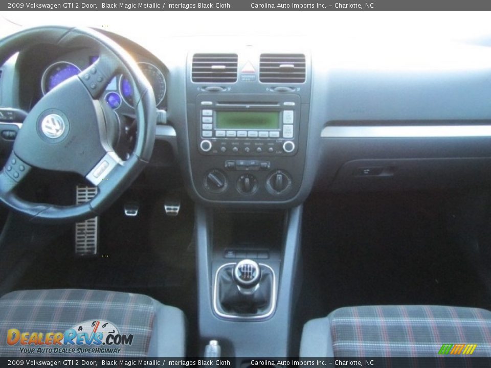 2009 Volkswagen GTI 2 Door Black Magic Metallic / Interlagos Black Cloth Photo #15