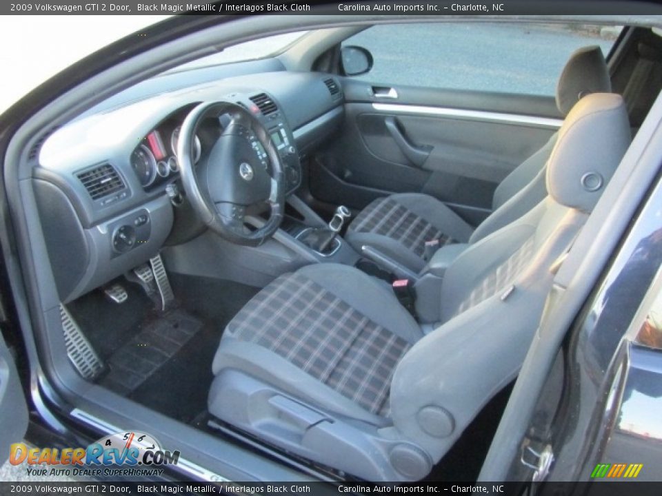 2009 Volkswagen GTI 2 Door Black Magic Metallic / Interlagos Black Cloth Photo #16